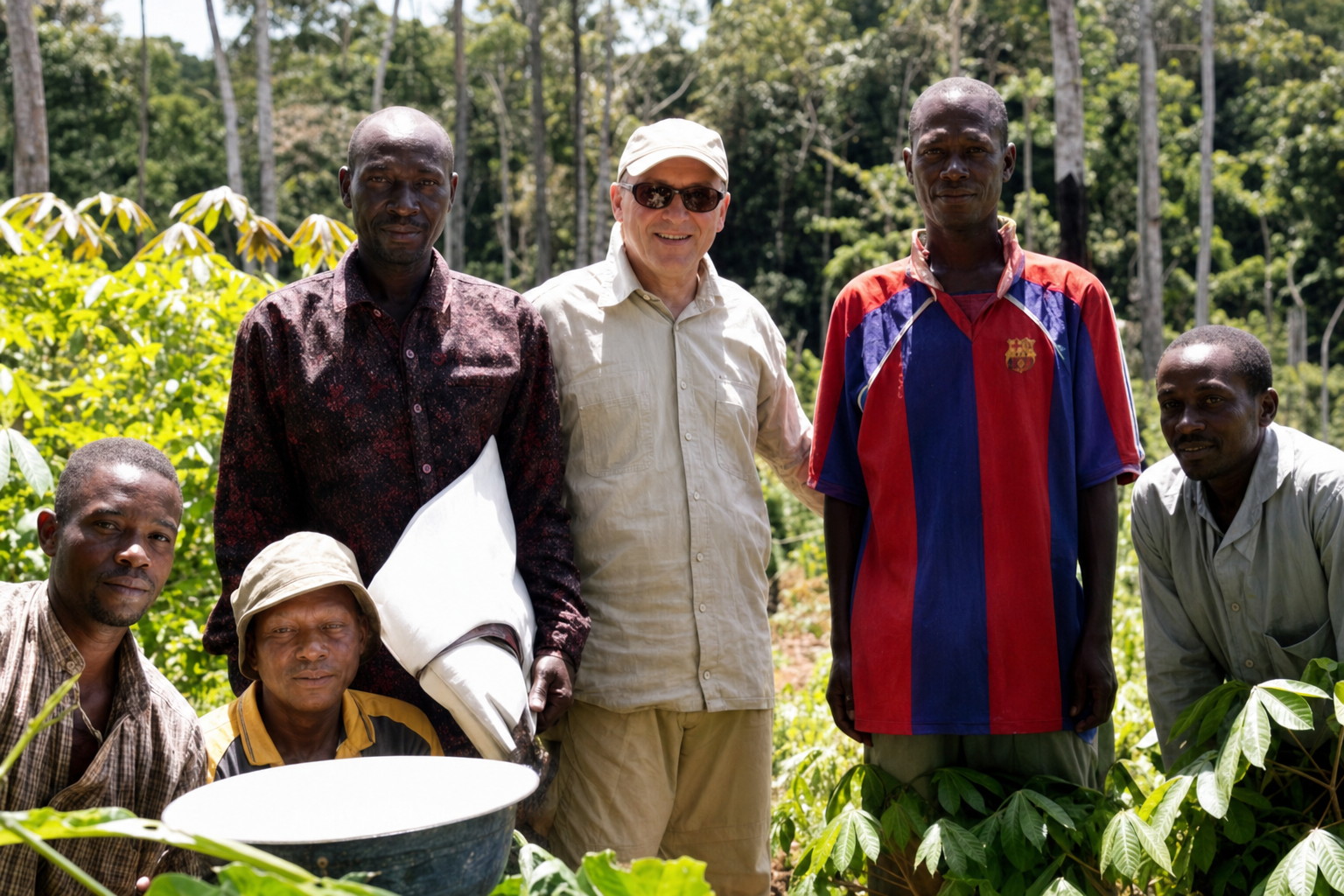 Danilo Barbero with a forestry field team